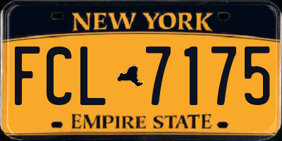 NY license plate FCL7175