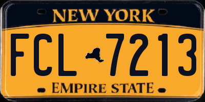 NY license plate FCL7213