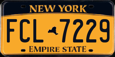 NY license plate FCL7229