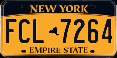 NY license plate FCL7264