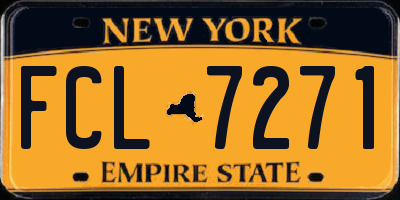 NY license plate FCL7271