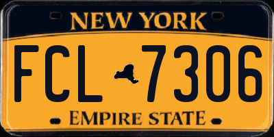 NY license plate FCL7306