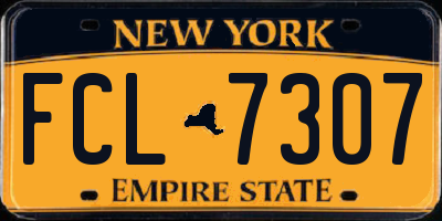 NY license plate FCL7307