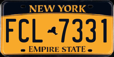 NY license plate FCL7331