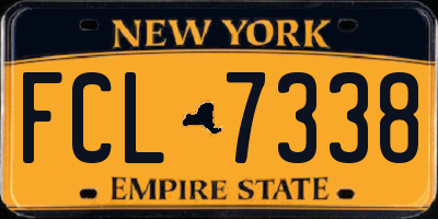 NY license plate FCL7338