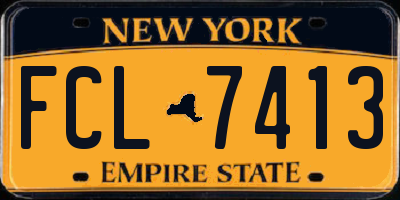 NY license plate FCL7413
