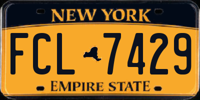 NY license plate FCL7429