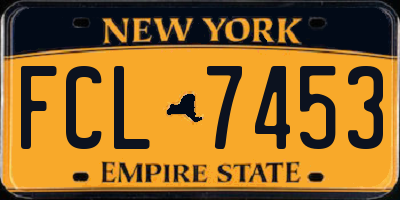 NY license plate FCL7453