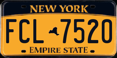 NY license plate FCL7520