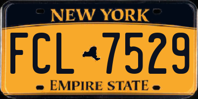 NY license plate FCL7529