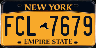 NY license plate FCL7679