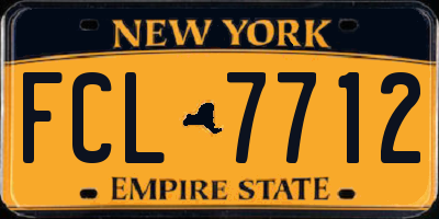 NY license plate FCL7712