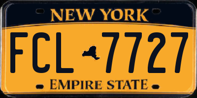 NY license plate FCL7727