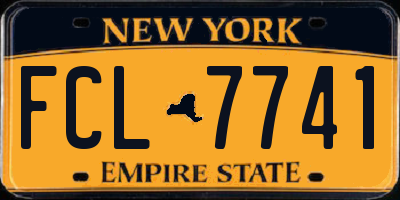 NY license plate FCL7741