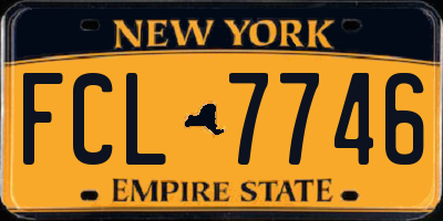 NY license plate FCL7746