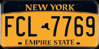 NY license plate FCL7769