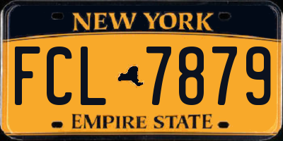NY license plate FCL7879
