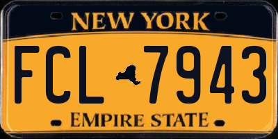 NY license plate FCL7943