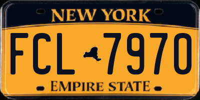 NY license plate FCL7970