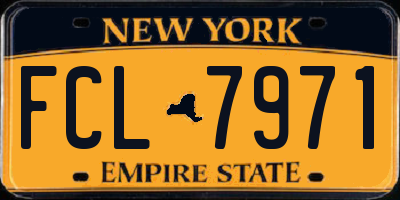 NY license plate FCL7971