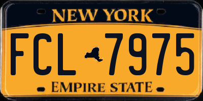 NY license plate FCL7975