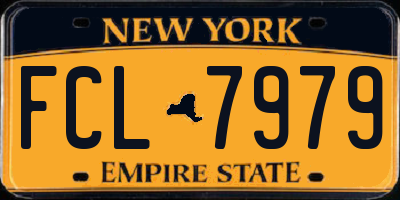 NY license plate FCL7979