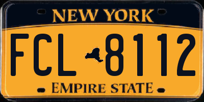 NY license plate FCL8112