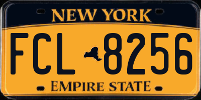 NY license plate FCL8256
