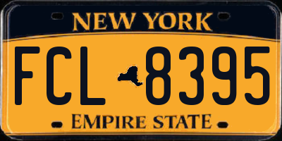 NY license plate FCL8395