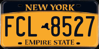NY license plate FCL8527