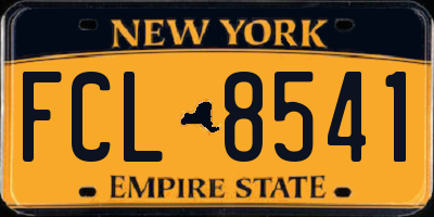 NY license plate FCL8541