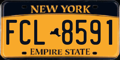 NY license plate FCL8591