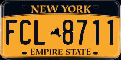 NY license plate FCL8711