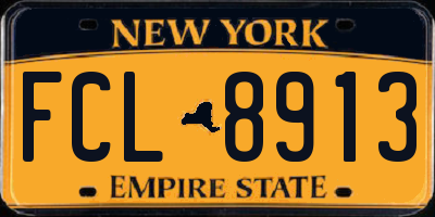 NY license plate FCL8913