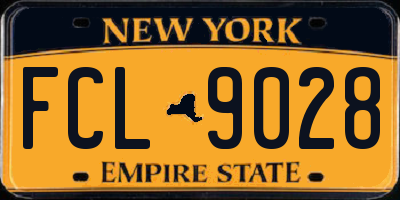 NY license plate FCL9028