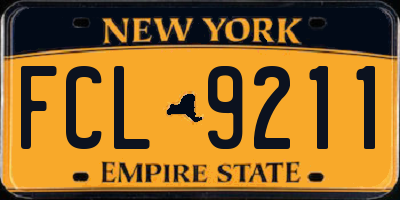 NY license plate FCL9211