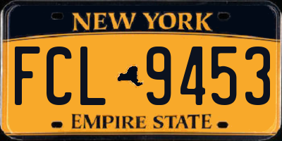 NY license plate FCL9453
