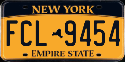 NY license plate FCL9454