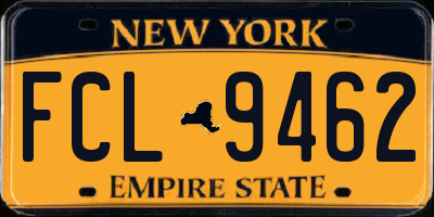 NY license plate FCL9462