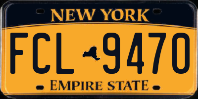NY license plate FCL9470
