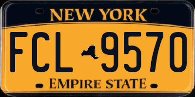 NY license plate FCL9570