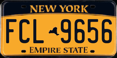 NY license plate FCL9656