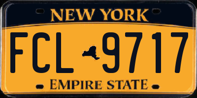 NY license plate FCL9717