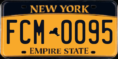 NY license plate FCM0095