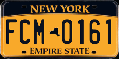 NY license plate FCM0161