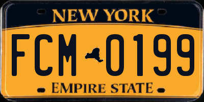 NY license plate FCM0199