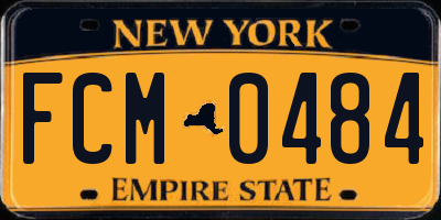 NY license plate FCM0484