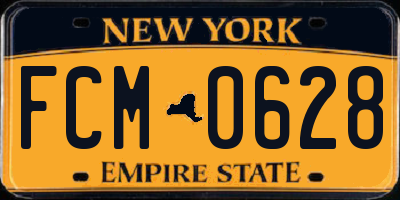 NY license plate FCM0628