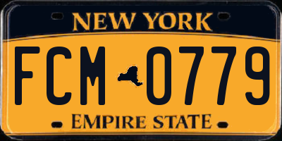 NY license plate FCM0779