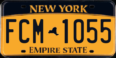 NY license plate FCM1055